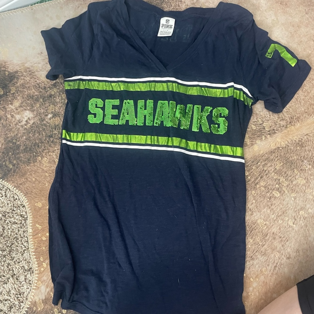 PINK Seahawks shirt Large (rare)